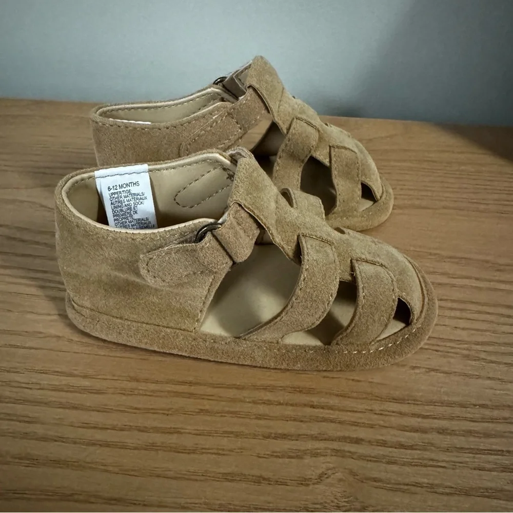Janie and Jack Tan Sandals Size 6-12 Months